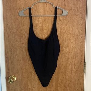 Black Low Back Bathing Suit